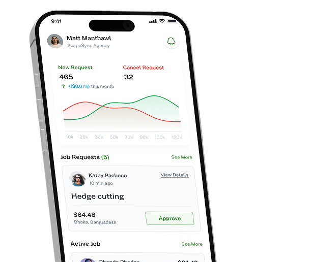Mobile app screenshot for business owners