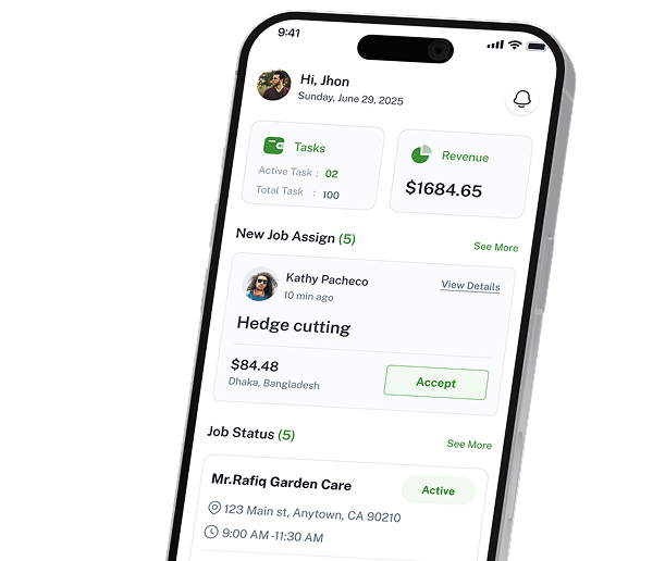 Mobile app screenshot for employees